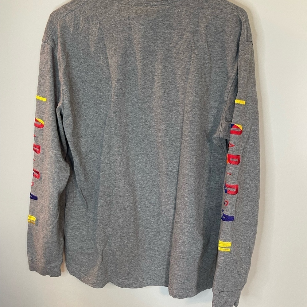 Jordan Air grey long sleeve men’s shirt embroidered multicolor logo size medium - Picture 8 of 8